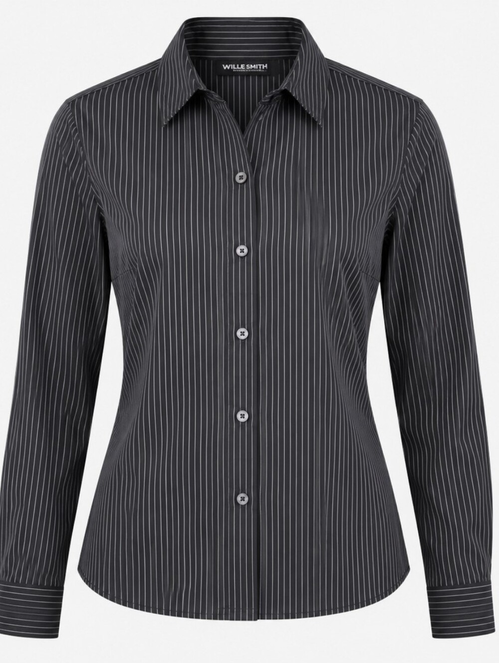 WILLI SMITH | Neutral Black White Pin Striped Button Down Long Sleeved Shirt | S